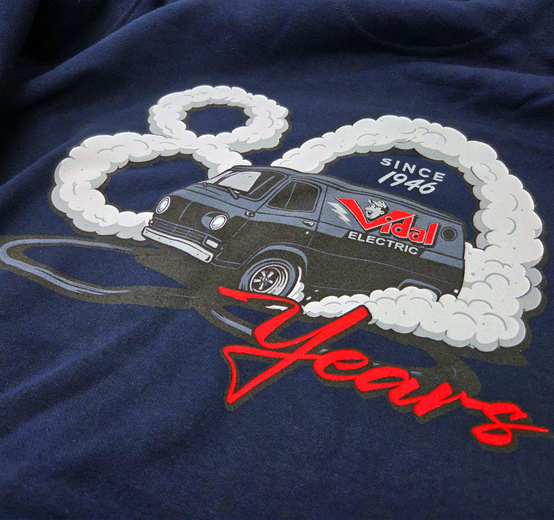 Vidal Electric 80 Years Logo