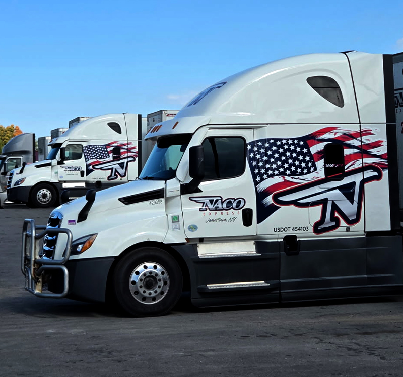 Naco Express Patrotic Trucks