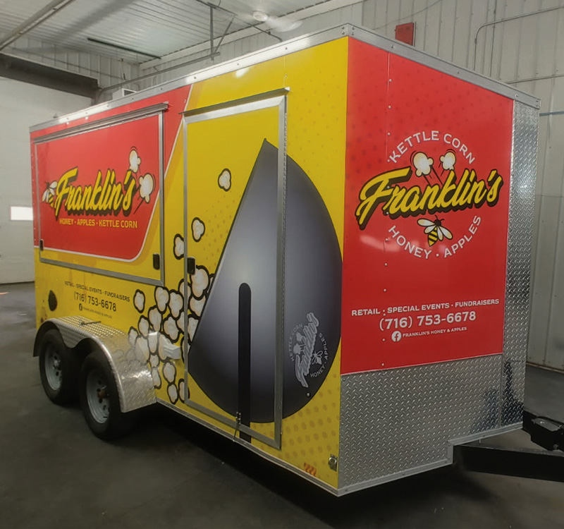 Franklin's Kettle Corn Trailer Wrap