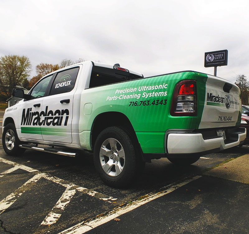 Miraclean Partial Truck Wrap