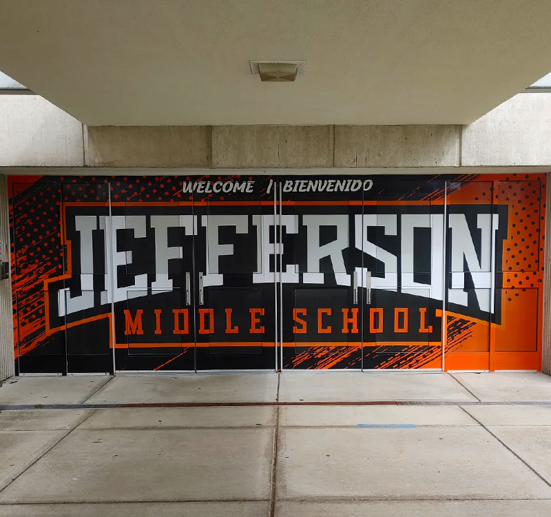 Jefferson Middle School Door Wrap